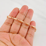 Pulso Rustico Cilindro 4.7g / 20.5cm / 3.95mm Oro Rosa 18K