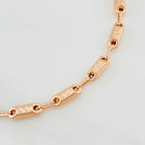 Pulso Rustico Tribal 5.85g / 22cm / 3.7mm Oro Rosa 18K