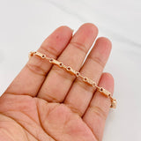 Pulso Rustico Tribal 5.75g / 22cm / 3.85mm Oro Rosa 18K
