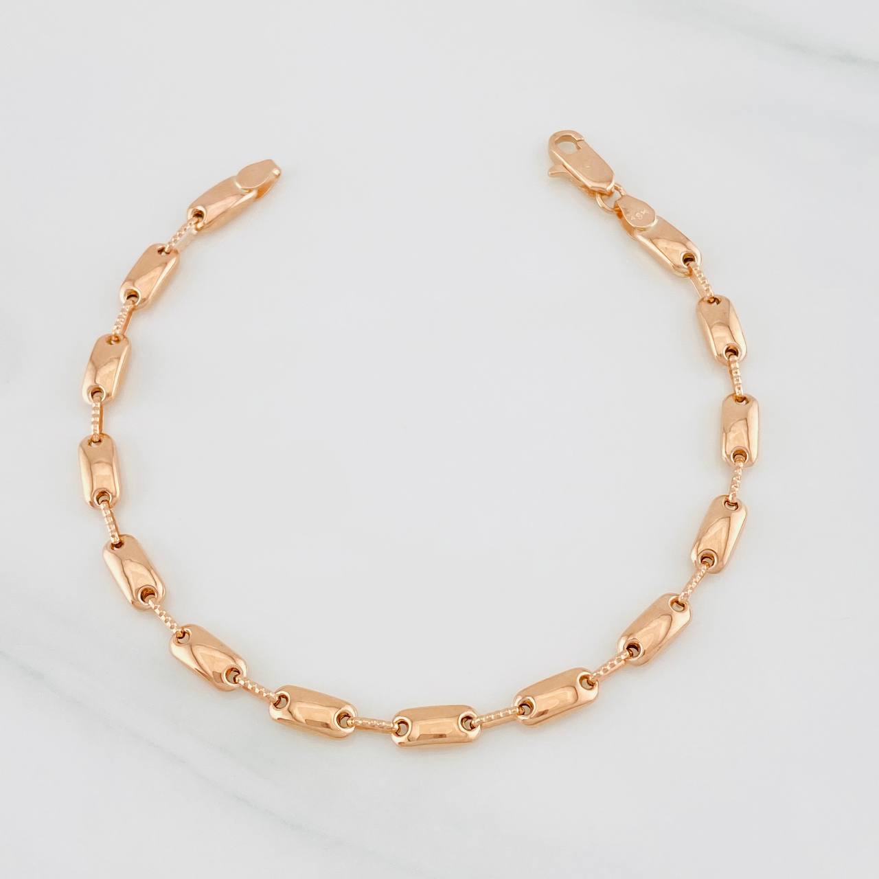 Pulso Rustico Adije 5.65g / 20.5cm / 4.4mm Oro Rosa 18K