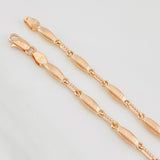 Pulso Rustico Eslabon 3.8g / 20cm / 3.25mm Oro Rosa 18K