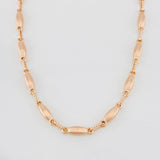Cadena Rustica Eslabon 10.55g / 62.5cm / 3.45mm Oro Rosa 18K
