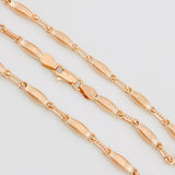 Cadena Rustica Eslabon 10.55g / 62.5cm / 3.45mm Oro Rosa 18K