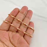 Cadena Rustica Eslabon 10.55g / 62.5cm / 3.45mm Oro Rosa 18K