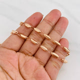 Cadena Rustica Tribal 14.4g / 60cm / 3.8mm Oro Rosa 18K