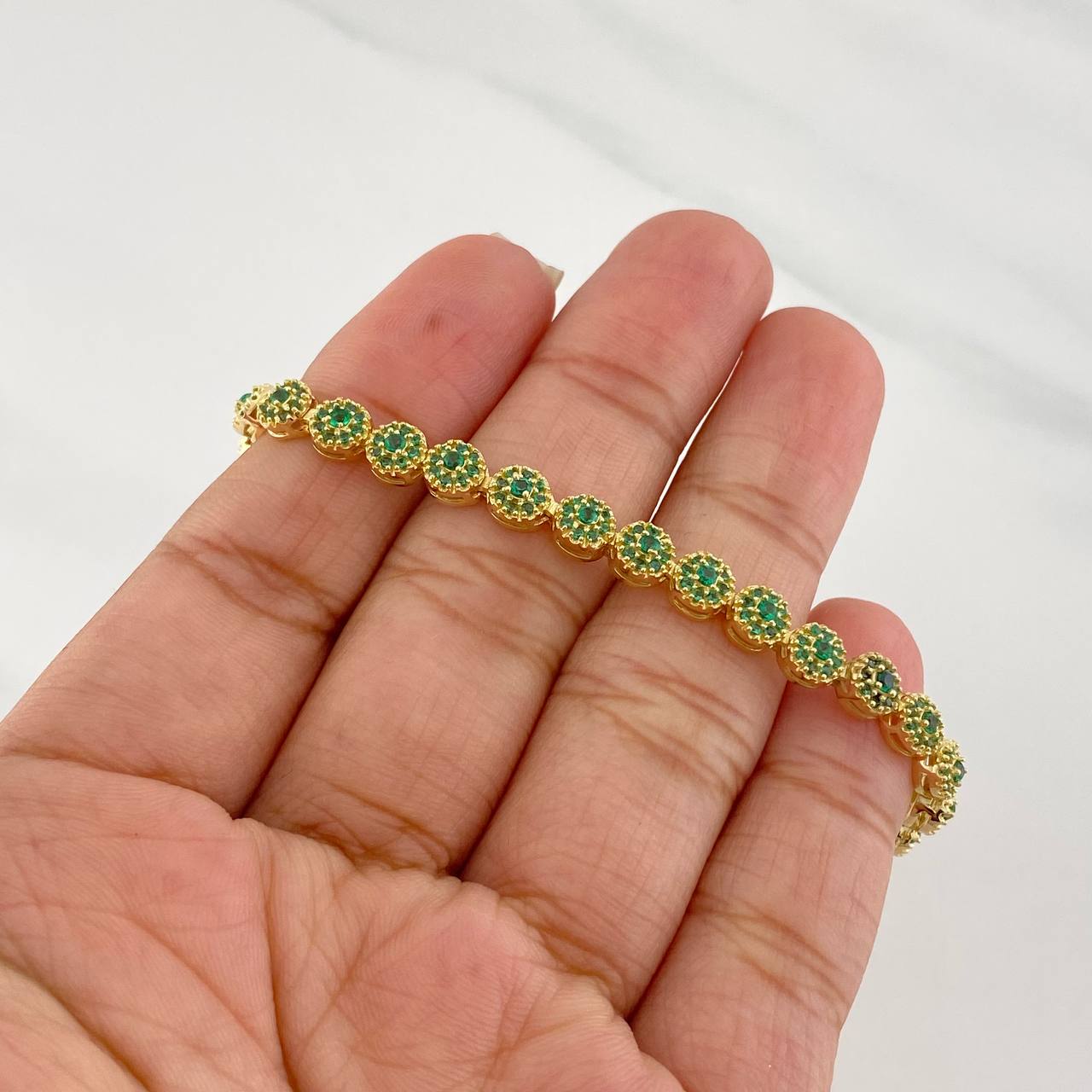Pulso Circulos 11.5g / 18.5cm / 5.2mm Oro Amarillo 18K