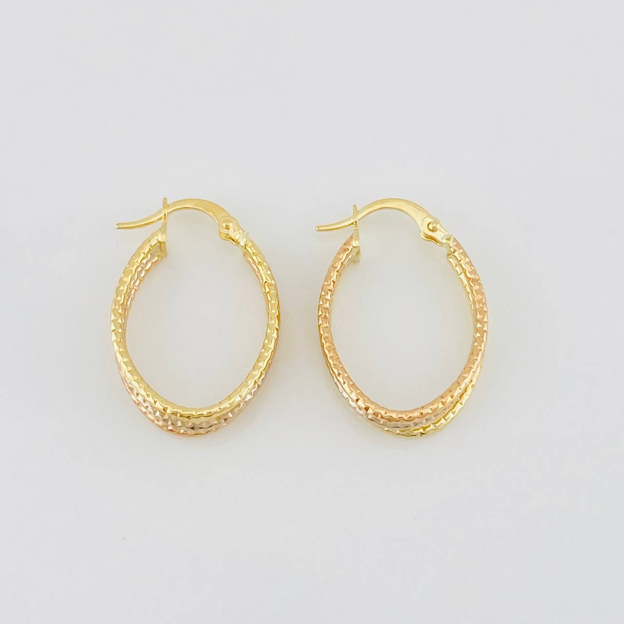Candongas Daki Ovaladas 1.8g / 2.5cm Tres Oros 18K