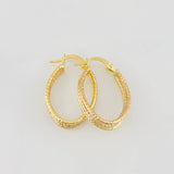 Candongas Daki Ovaladas 1.8g / 2.5cm Tres Oros 18K