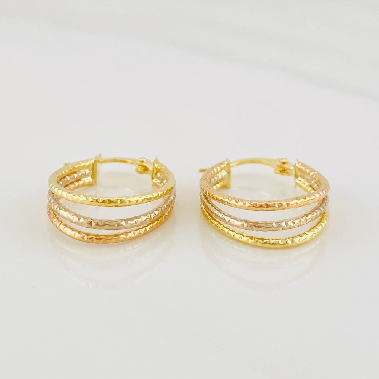 Candongas Daki Ovaladas 1.8g / 2.5cm Tres Oros 18K