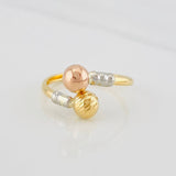 Anillo Tu y Yo 1.45g / T8 1/4 Tres Oros 18K