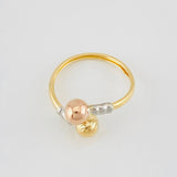 Anillo Tu y Yo 1.45g / T8 1/4 Tres Oros 18K
