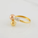 Anillo Tu y Yo 1.45g / T8 1/4 Tres Oros 18K