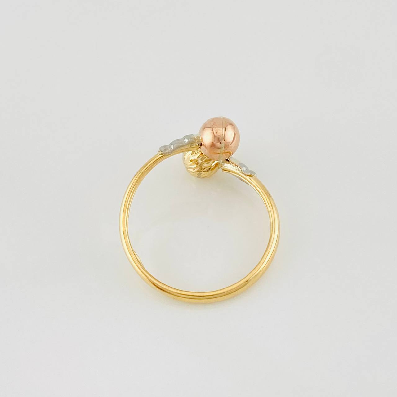 Anillo Tu y Yo 1.45g / T8 1/4 Tres Oros 18K