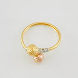 Anillo Tu y Yo 1.5g / T8 1/4 Tres Oros 18K