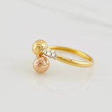 Anillo Tu y Yo 1.5g / T8 1/4 Tres Oros 18K
