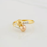 Anillo Tu y Yo 1.5g / T8 1/4 Tres Oros 18K