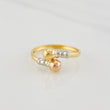 Anillo Tu y Yo 1.25g / T8 Tres Oros 18K