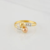 Anillo Tu y Yo 1.25g / T8 Tres Oros 18K