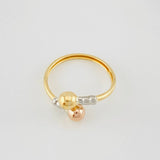 Anillo Tu y Yo 1.25g / T8 Tres Oros 18K