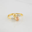 Anillo Tu y Yo 1.35g / T9 1/2 Tres Oros 18K