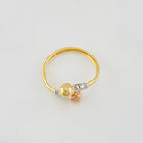 Anillo Tu y Yo 1.35g / T9 1/2 Tres Oros 18K