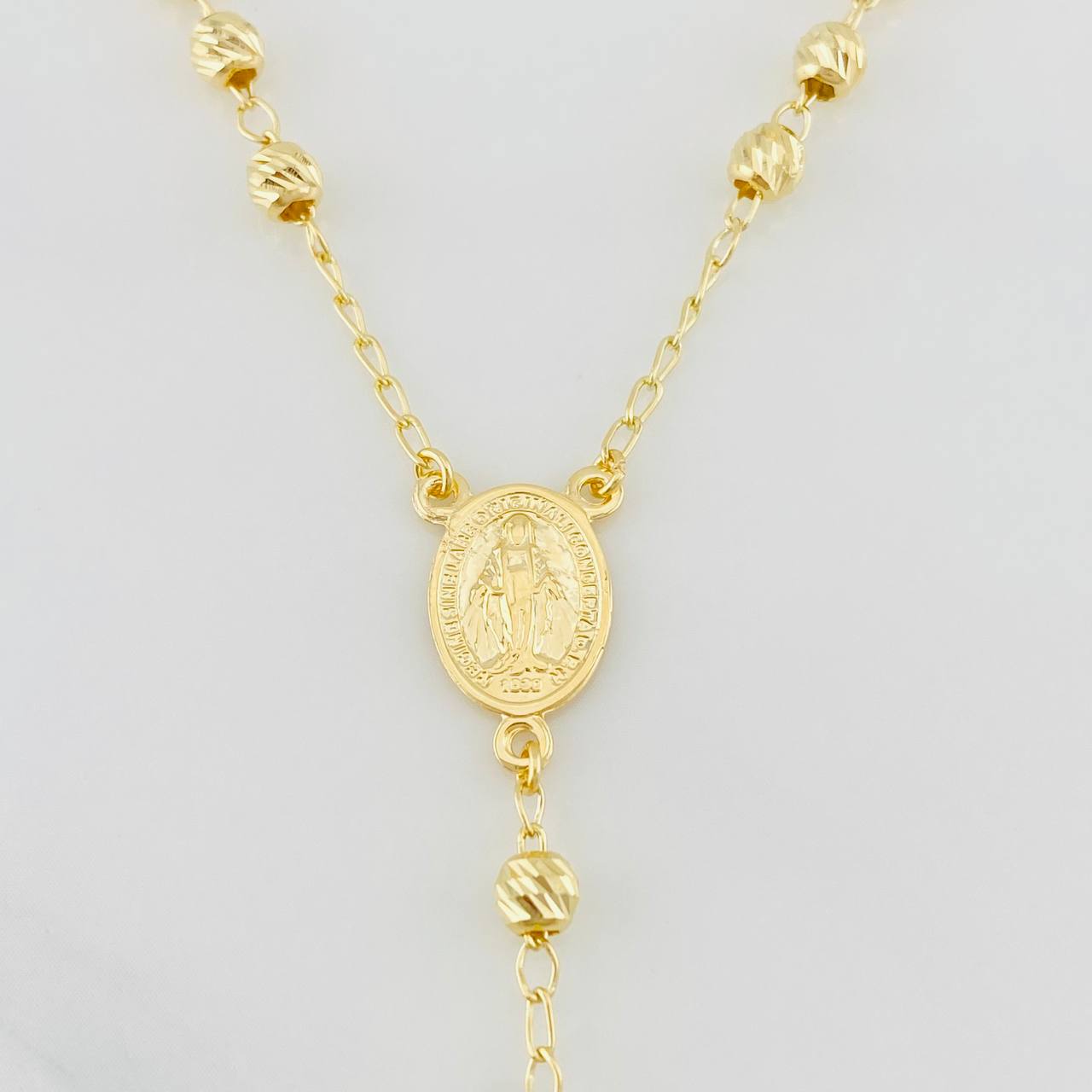 Rosario Virgen Milagrosa 10.3g / 60cm / 4mm Oro Amarillo 18K