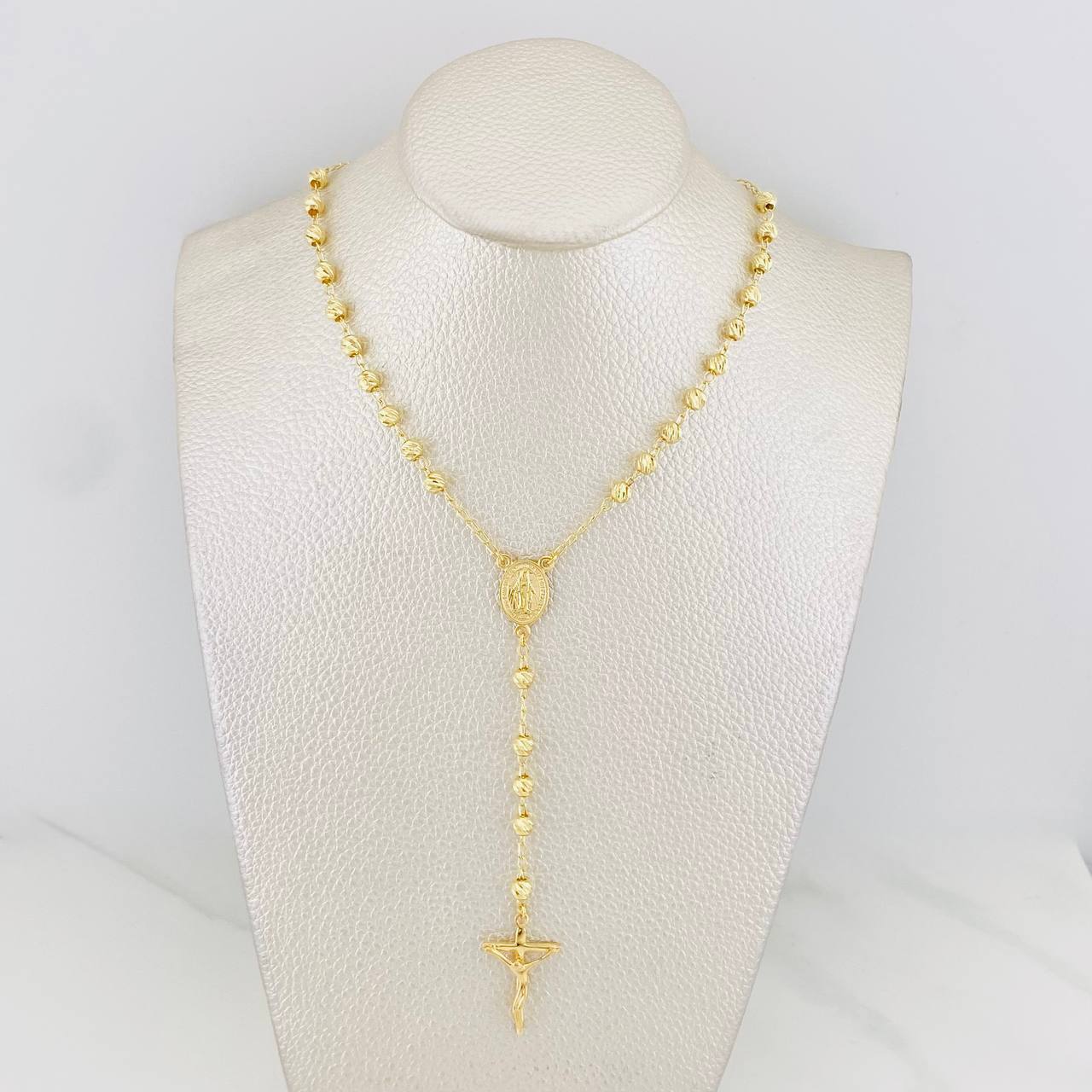 Rosario Virgen Milagrosa 10.3g / 60cm / 4mm Oro Amarillo 18K