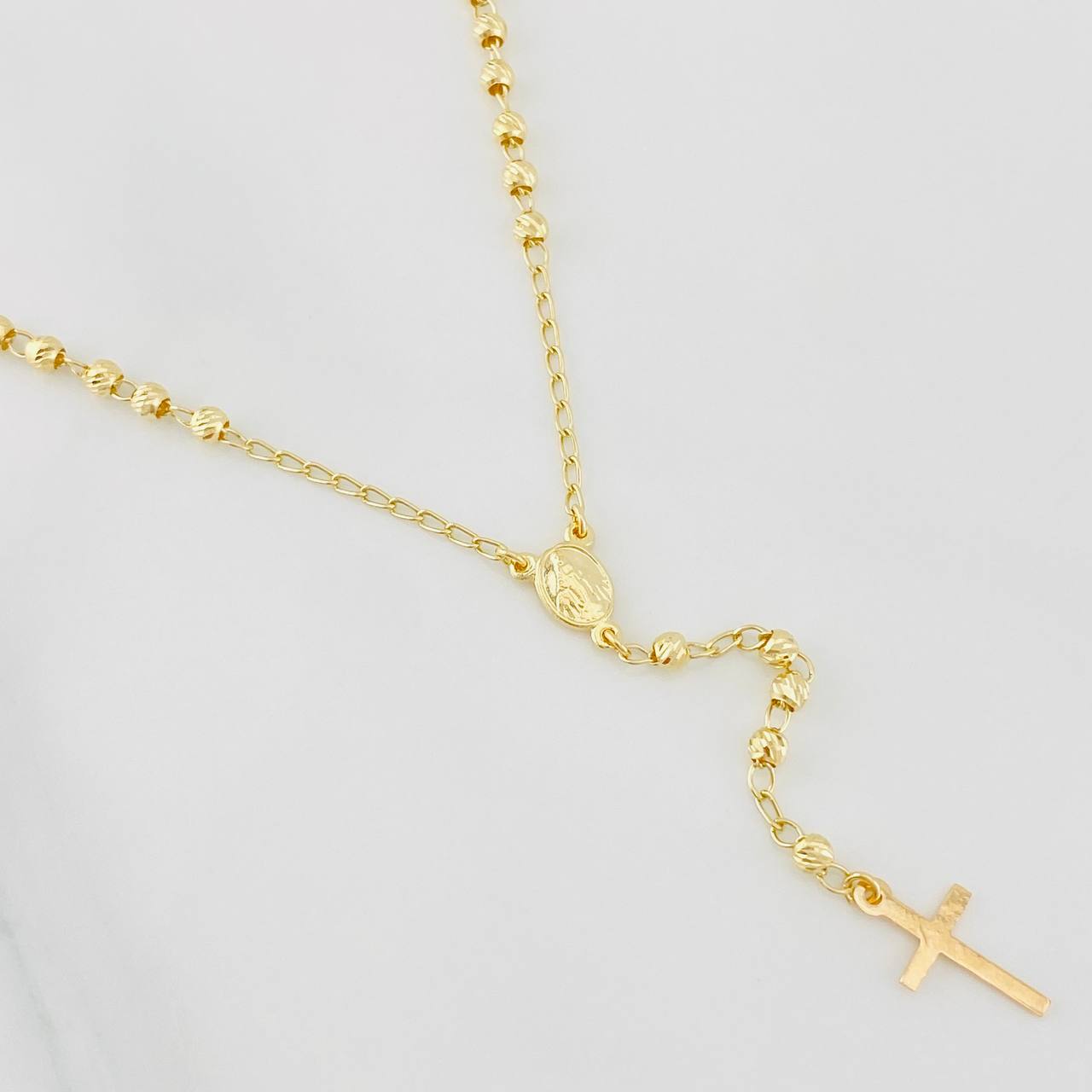 Rosario Virgen Milagrosa 5.95g / 55cm / 3mm Oro Amarillo 18K