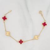 Pulso Aro Seguido Trebol 3.55 g / 18.05 cm / 0.7 mm Oro Amarillo 18K
