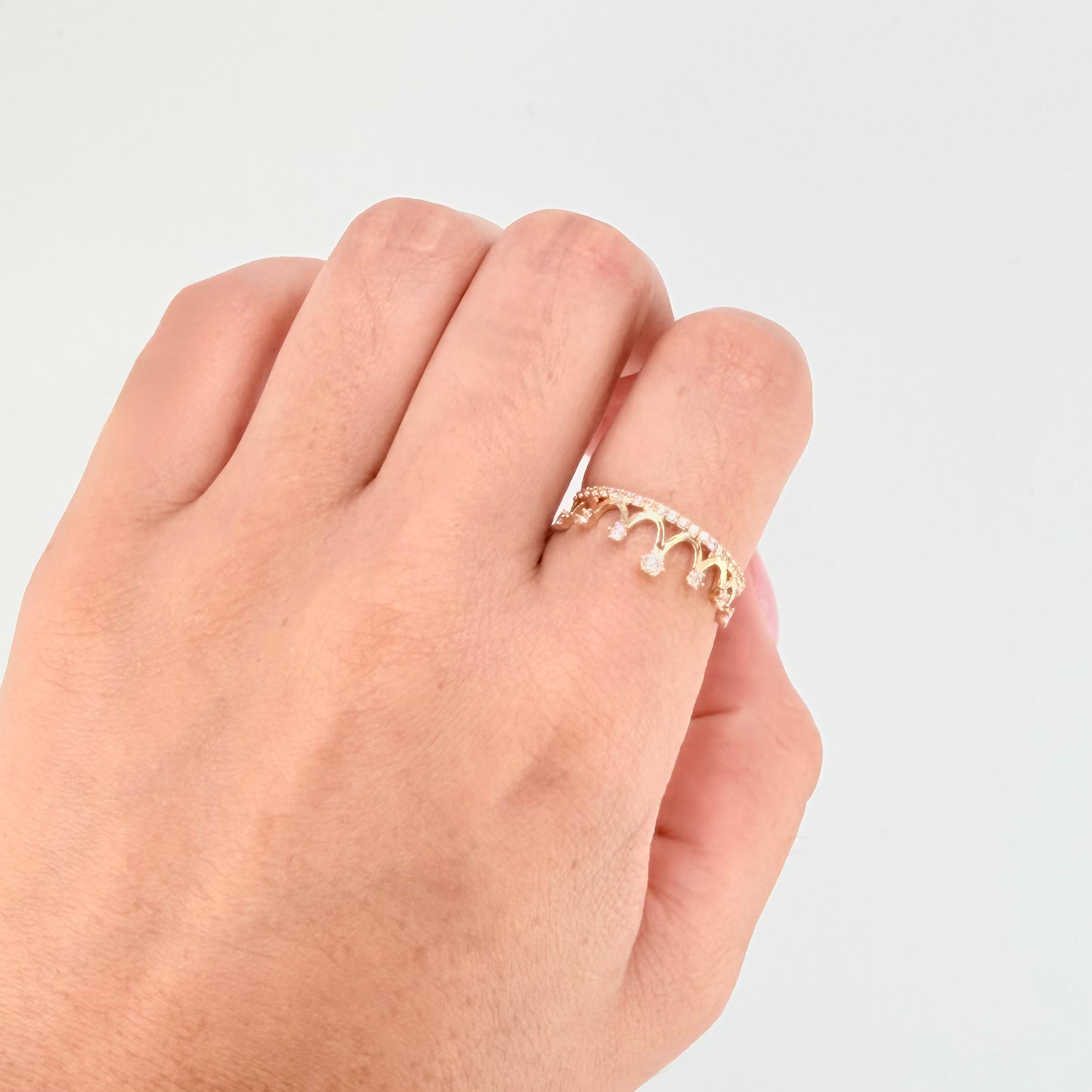 Anillo  Corona 1.5gr / T7 / Oro Amarillo 18K ©