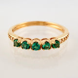 Anillo Solitario Cinco Piedras 1.8gr / T6 1/2 / Oro Amarillo 18K