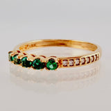 Anillo Solitario Cinco Piedras 1.8gr / T6 1/2 / Oro Amarillo 18K