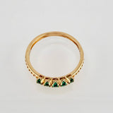 Anillo Solitario Cinco Piedras 1.8gr / T6 1/2 / Oro Amarillo 18K