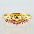 Anillo Corona Corazon 2gr / T7 / Oro Amarillo 18K