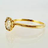 Anillo Solitario Halo 1.55gr / T5 3/4 / Oro Amarillo 18K