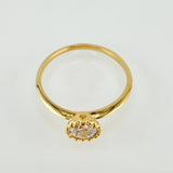 Anillo Solitario Halo 1.5gr / T6 1/4 / Oro Amarillo 18K