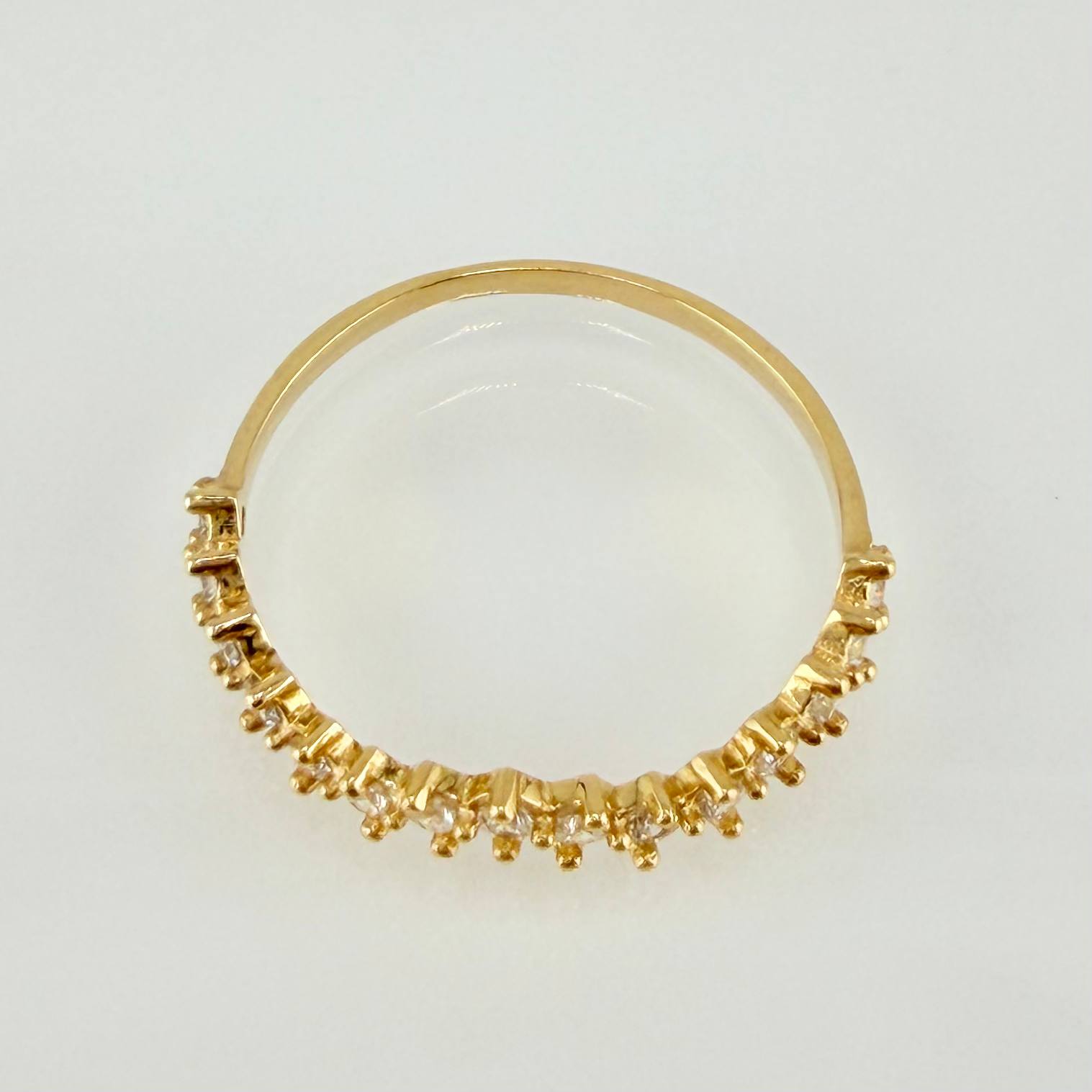 Anillo Ola Curva Tupida 1.1gr / T6 / Oro Amarillo 18K