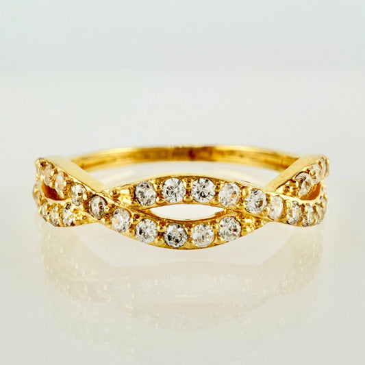 Anillo Entrelazado 1.7gr / T5 / Oro Amarillo 18K