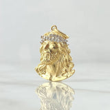Dije Rostro Jesús 2.6gr / 2.6cm / Circones Blancos Oro Amarillo 18K *