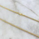 Cadena Ice 24.1gr / 60cm / 3.3mm Diamantado Dos Oros Amarillo Blanco +3 *