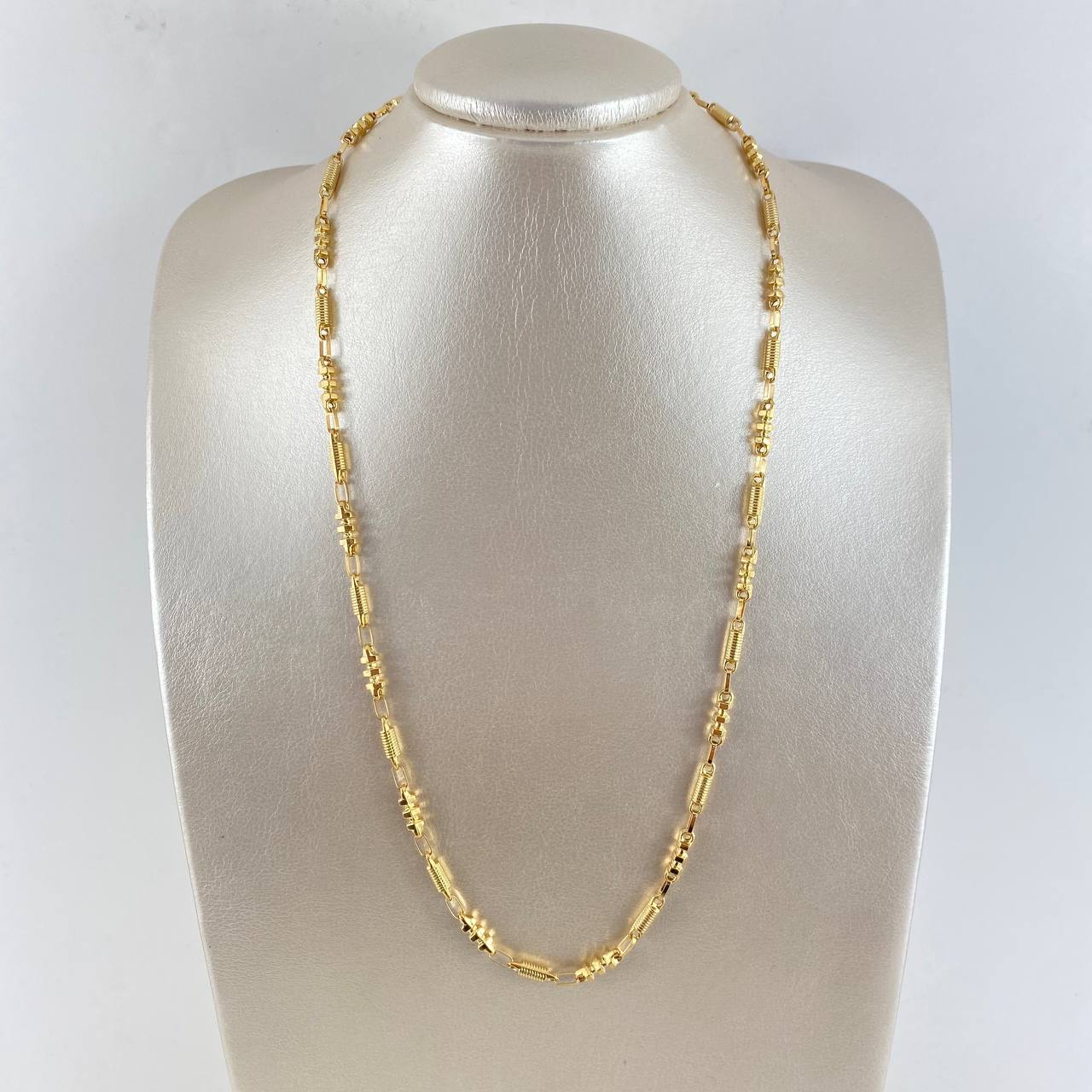 Cadena Rustica Eslabon Barril 15gr / 60cm / 4.5mm Oro Amarillo