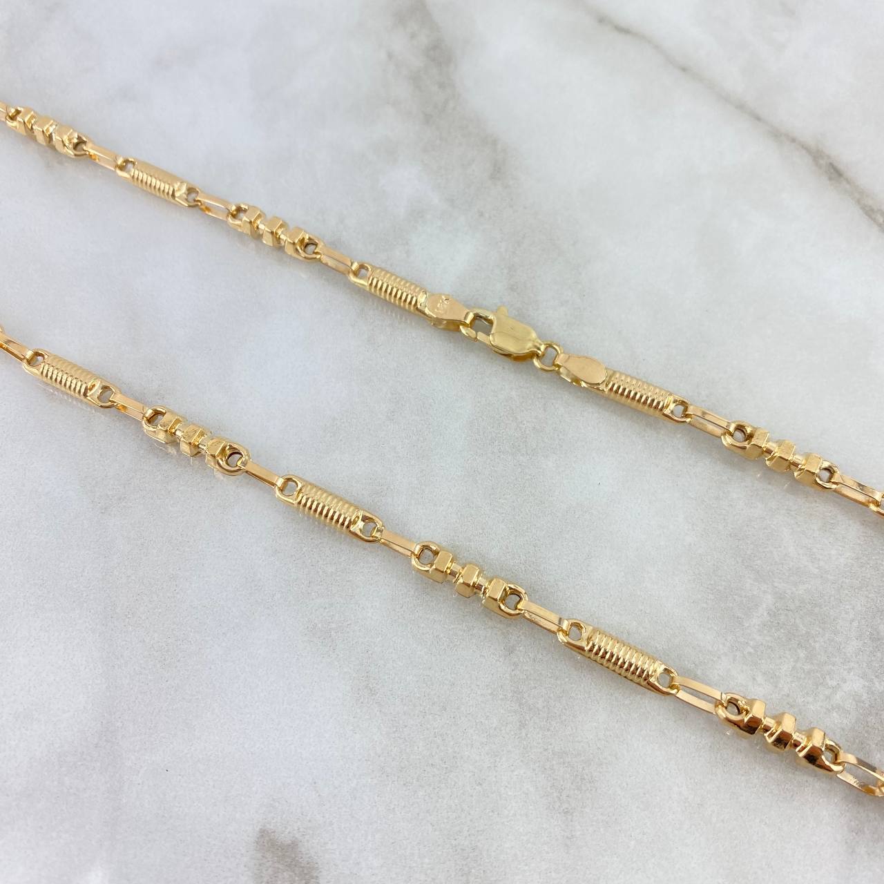Cadena Rustica Eslabon Barril 15gr / 60cm / 4.5mm Oro Amarillo