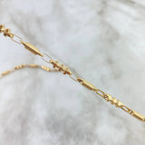 Cadena Rustica Eslabon Barril 15gr / 60cm / 4.5mm Oro Amarillo