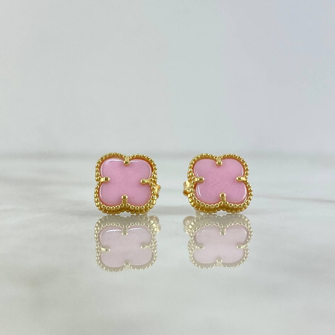 Topos Trebol VCyA 3.05gr / Cuarzo Rosado Oro Amarillo +4 ©
