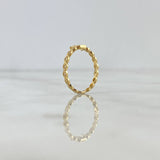 Anillo Churumbela Corona 1.55gr / T7 1/2 / Circones Blancos Oro Amarillo