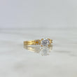 Anillo Solitario Rectangular Uruz 1.85gr / T5 3/4 / Circon Blanco Oro Amarillo