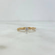 Anillo Solitario Churumbela Morse 1.35gr / T8 1/4 / Circones Blancos Blanco Oro Amarillo