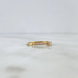 Anillo Solitario Churumbela Morse 1.5gr / T7 / Circones Blancos Blanco Oro Amarillo