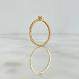 Anillo Solitario Churumbela Morse 1.5gr / T7 / Circones Blancos Blanco Oro Amarillo