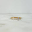 Anillo Solitario Churumbela 1.55gr / T6 / Circones Blancos Blanco Oro Amarillo